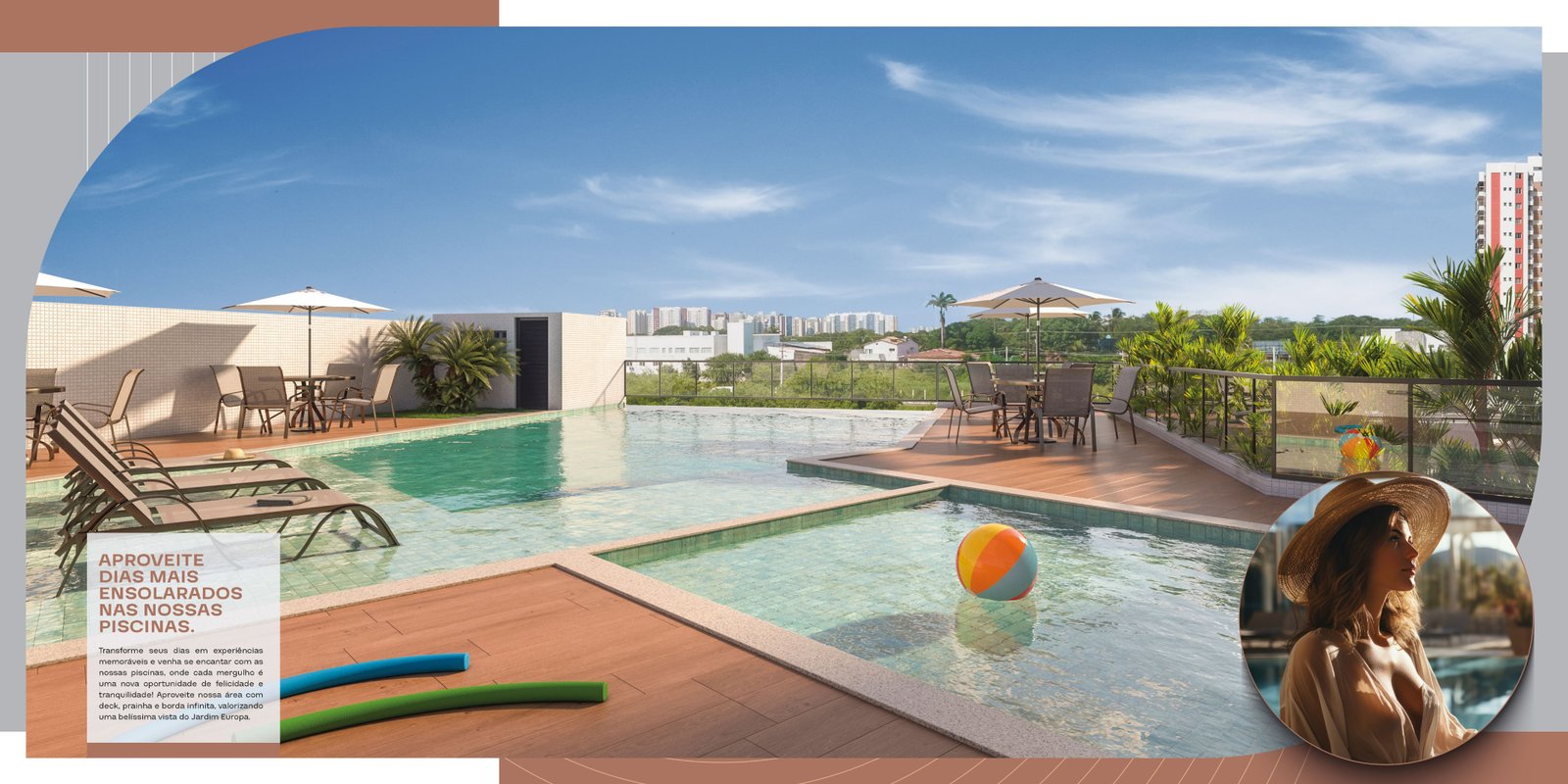 Piscina adulto e infantil borda infinita